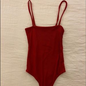Red Brandy Melville Bodysuit